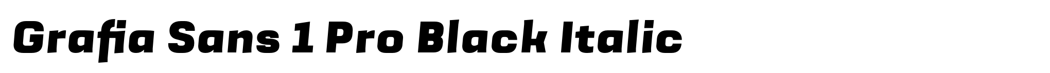 Grafia Sans 1 Pro Black Italic image